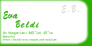 eva beldi business card